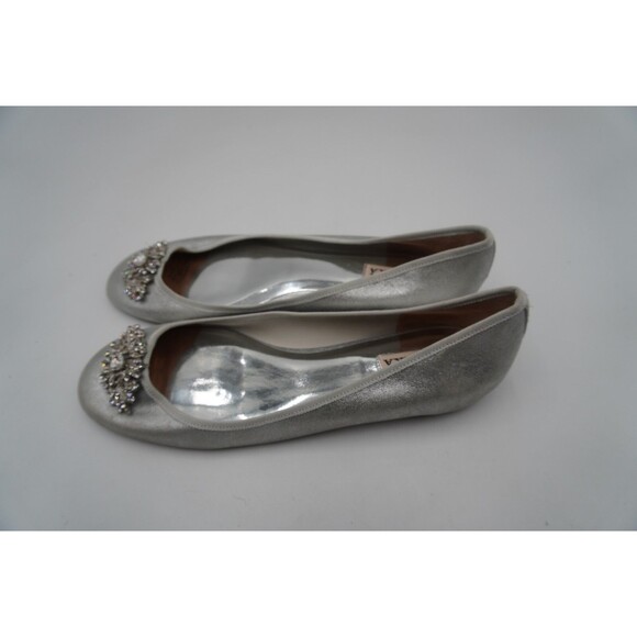 Badgley Mischka Silver Flats with Embellishment - Picture 8 of 10